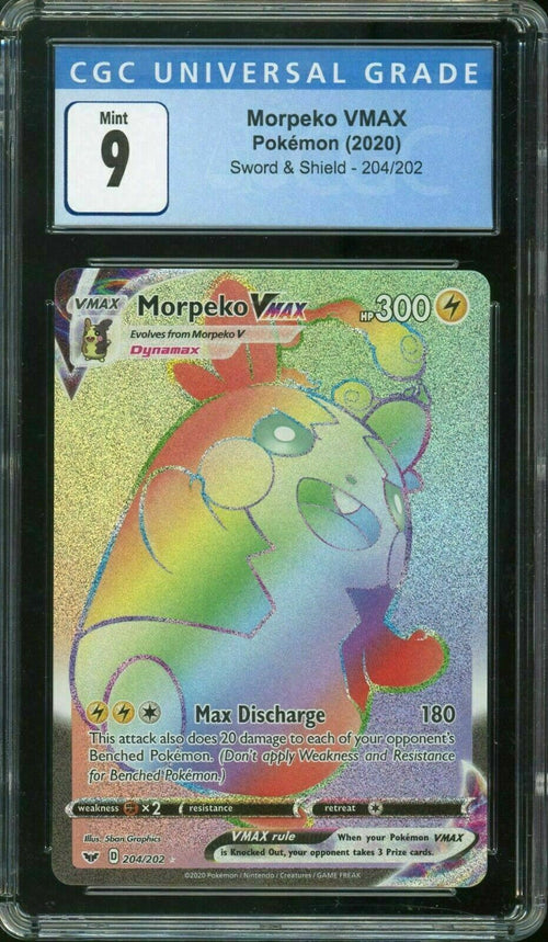 CGC 9 Mint Pokemon Morpeko VMAX (2020) Sword and Shield #204