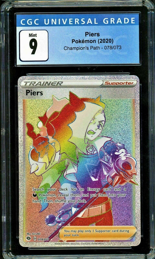 CGC 9 MIint Pokemon - Piers (2020) Champion's Path #078/073