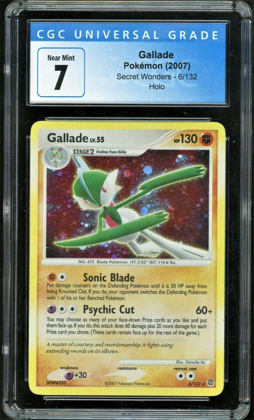 CGC 7 NM 2007 Pokemon Gallade - Secret Wonders - Holo #6