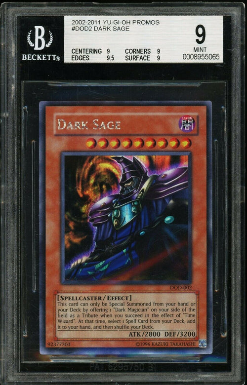 BGS 9 MINT 2002 Yu-Gi-Oh! Dawn of Destiny XBOX Promos - Dark Sage - DOD-002