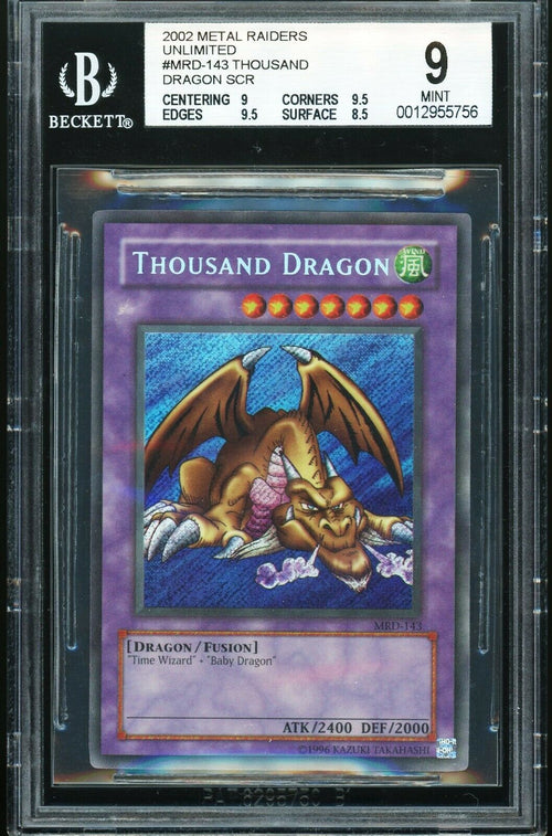 BGS 9 MINT 2002 Metal Raiders - Unilimted - Thousand Dragon MRD-143 SCR