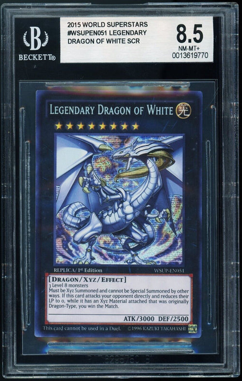 BGS 8.5 NM-MT+ 2015 Yu-Gi-Oh! World Superstars - Legendary Dragon of White SCR