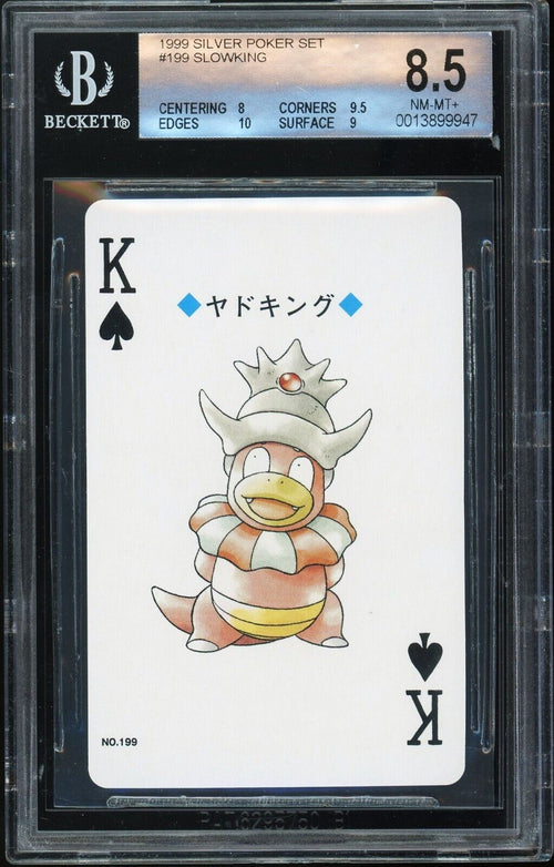 BGS 8.5 NM-MT+ 1999 Pokemon Silver Lugia Poker Set - Slowking #199