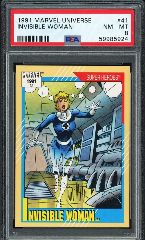 PSA 8 NM-MT 1991 Marvel Universe - Invisble Woman #41