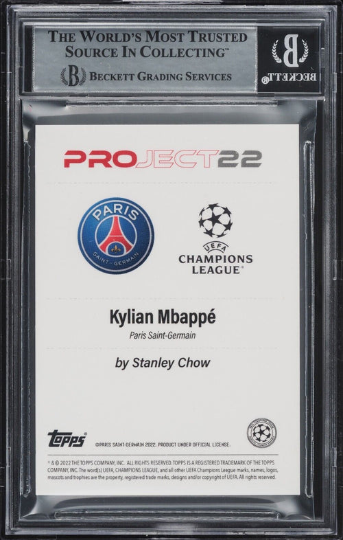 BGS 9 MINT 2022 FIFA Topps Project 22 UEFA By Stan Chow Kylian Mbappe #15