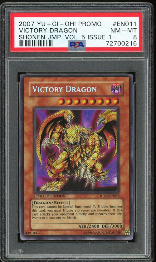 PSA 8 NM-MT 2007 Yu-Gi-Oh! Shonen Jump - Victory Dragon JUMP-EN011