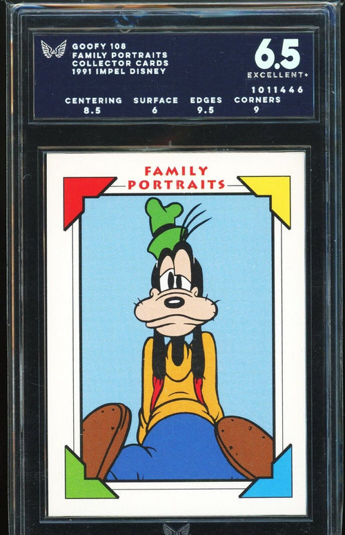 ARK 6.5 EXC+ 1991 Impel DIsney - Family Portraits - Goofy #108