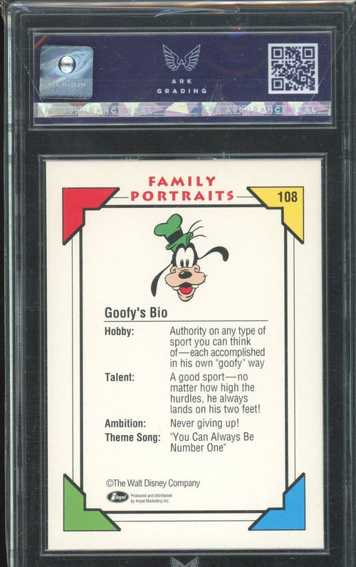 ARK 6.5 EXC+ 1991 Impel DIsney - Family Portraits - Goofy #108