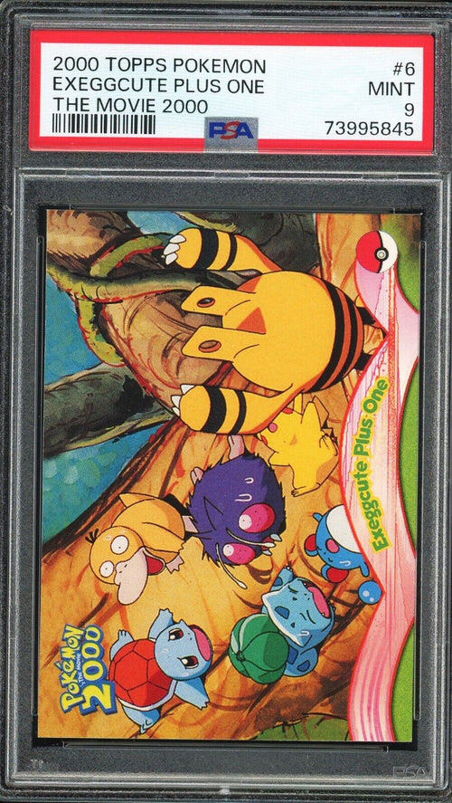 PSA 9 MINT 2000 Topps Pokemon The Movie - Exeggcute Plus One #6