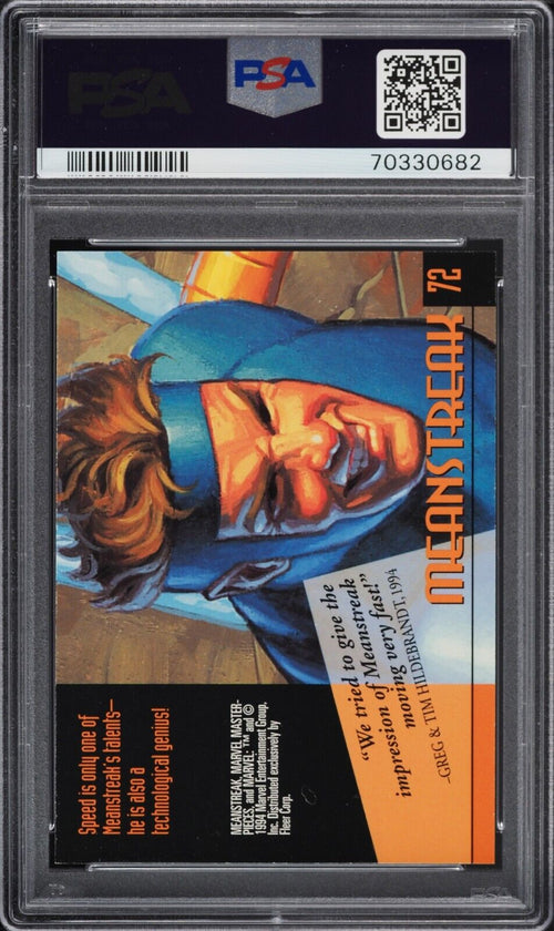 PSA 9 MINT 1994 Marvel Masterpieces Meanstreak #72