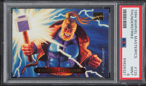 PSA 9 MINT 1994 Marvel Masterpieces Thunderstrike #125