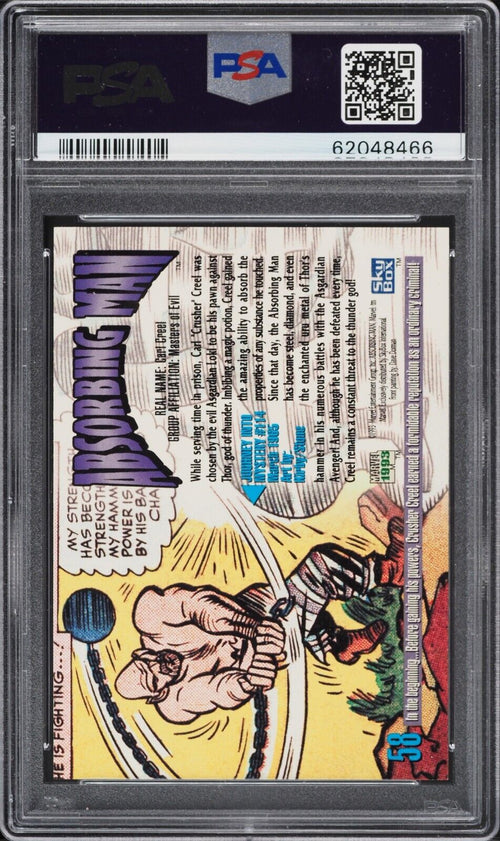 PSA 9 MINT 1993 Skybox Marvel Masterpieces Absorbing Man #58