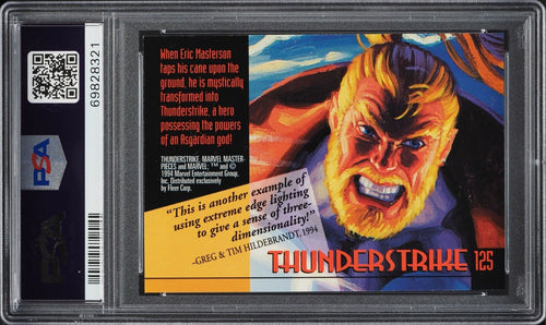 PSA 9 MINT 1994 Marvel Masterpieces Thunderstrike #125