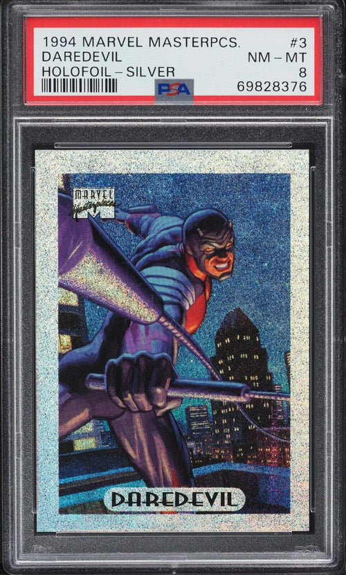 PSA 8 NM-MT 1994 Marvel Masterpieces Holofoil Silver Daredevil #3