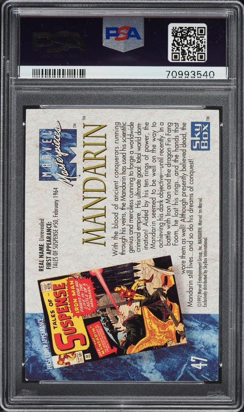 PSA 8 NM-MT 1992 Skybox Marvel Masterpieces Mandarin #47