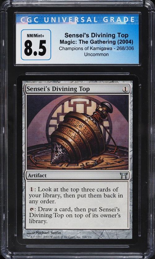 CGC 8.5 NM-MT 2004 Magic The Gathering MTG Kamigawa Sensei's Divining Top