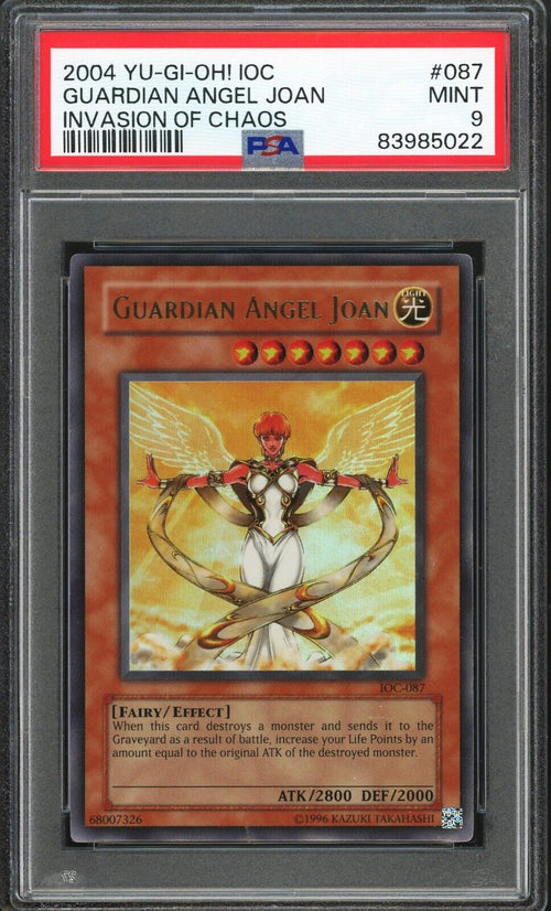 PSA 9 MINT 2004 Yu-Gi-Oh! IOC-087 Invasion of Chaos - Guardian Angel Joan
