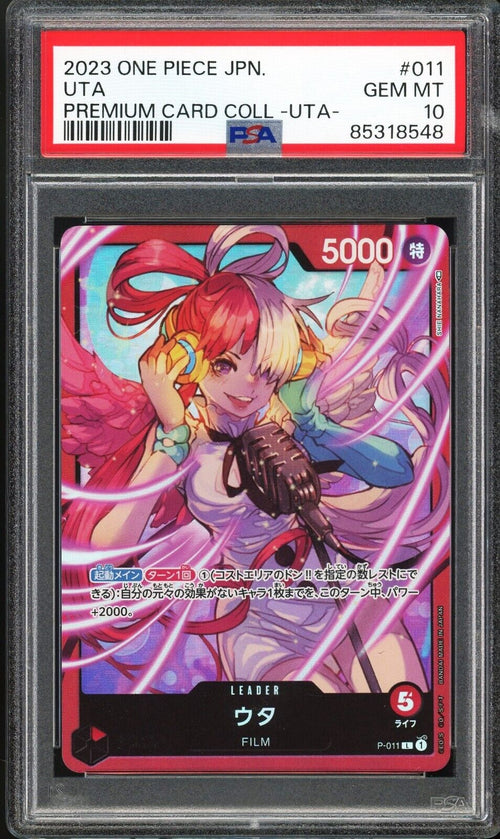 PSA 10 GEM MT 2023 One Piece JPN - Premium Card Collection - Uta #011