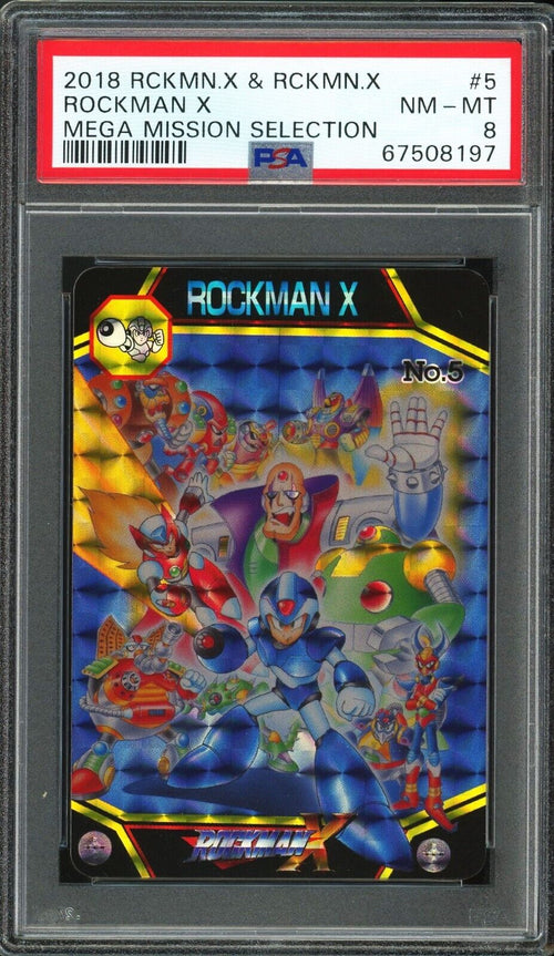 PSA 8 NM-MT 2018 Megaman Mission Selection - Rockman X & Rockman X #5