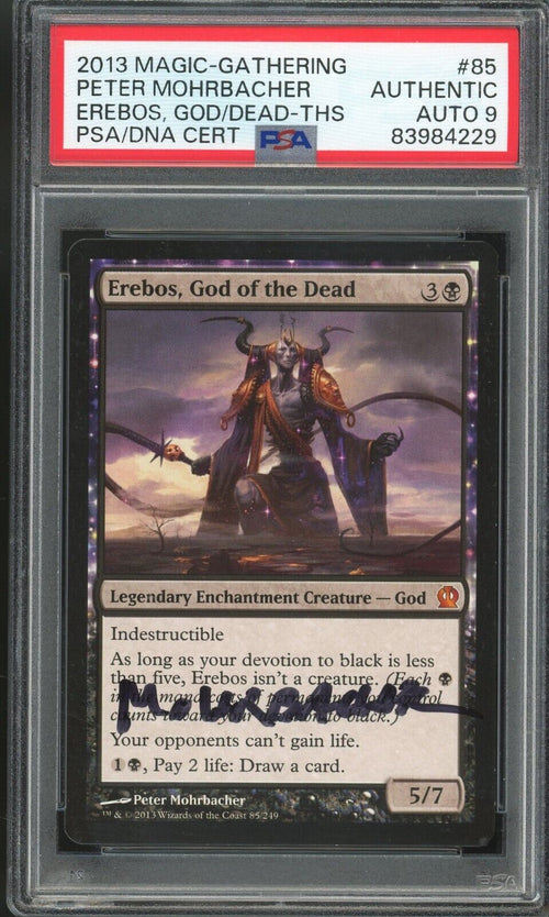 PSA AUTO 9 - 2013 MAGIC THE GATHERING THEROS 85 EREBOS - PETER MOHRBACHER