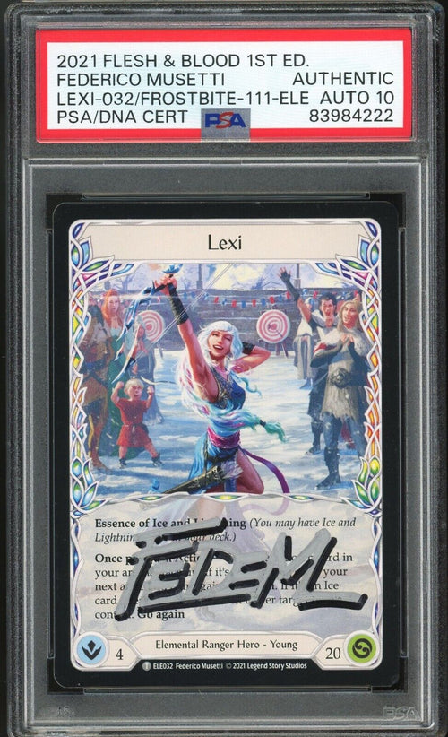 PSA AUTO 10 - 2021 FLESH AND BLOOD TALES OF ARIA LEXI-032 - FEDERICO MUSETTI B