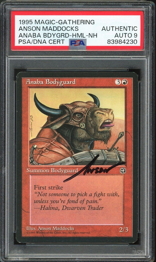 PSA AUTO 9 - 1995 MAGIC THE GATHERING HOMELANDS ANABA BODYGUARD - ANSON MADDOCK