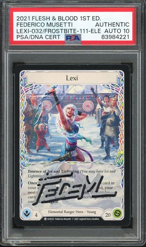 PSA AUTO 10 - 2021 FLESH AND BLOOD TALES OF ARIA LEXI-032 - FEDERICO MUSETTI A