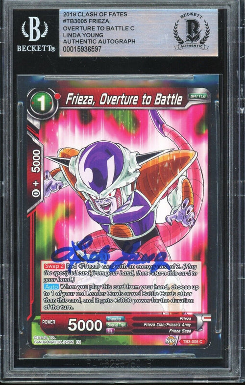 BGS AUTH 2019 DBS Dragon Ball Super - Frieza Overture to Battle LINDA YOUNG AUTO