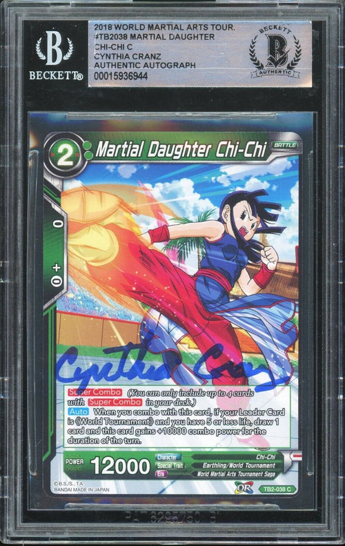 BGS AUTH 2018 DBS Dragon Ball Super Martial Daughter Chi-Chi CYNTHIA CRANZ AUTO
