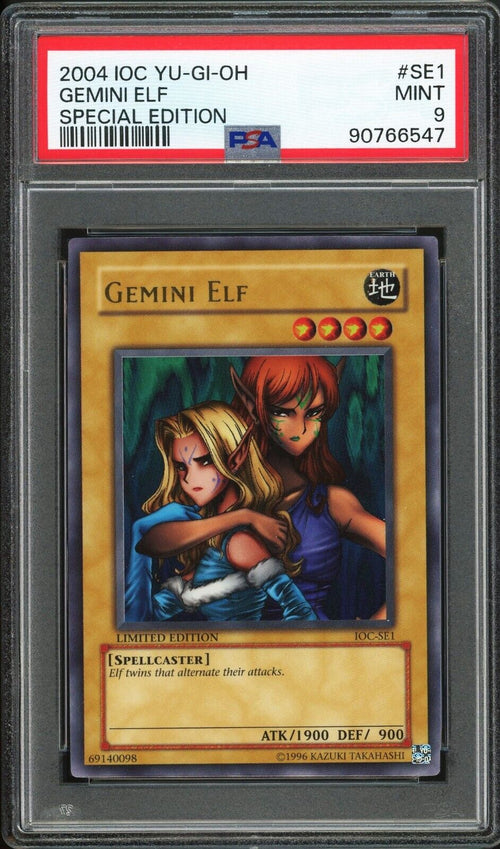 PSA 9 - 2004 IOC YU-GI-OH! INVASION OF CHAOS SPECIAL EDITION SE1 GEMINI ELF SPEC