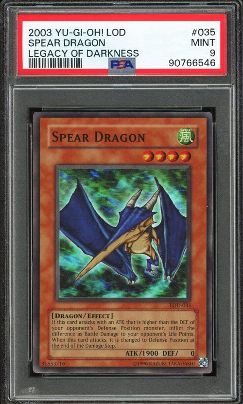 PSA 9 - 2003 YU-GI-OH! LOD-LEGACY OF DARKNESS 035 SPEAR DRAGON