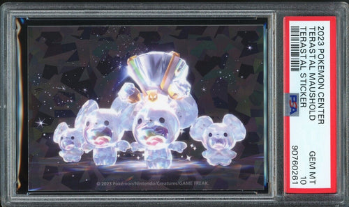 PSA 10 - 2023 POKEMON CENTER TERASTAL STICKER TERASTAL MAUSHOLD