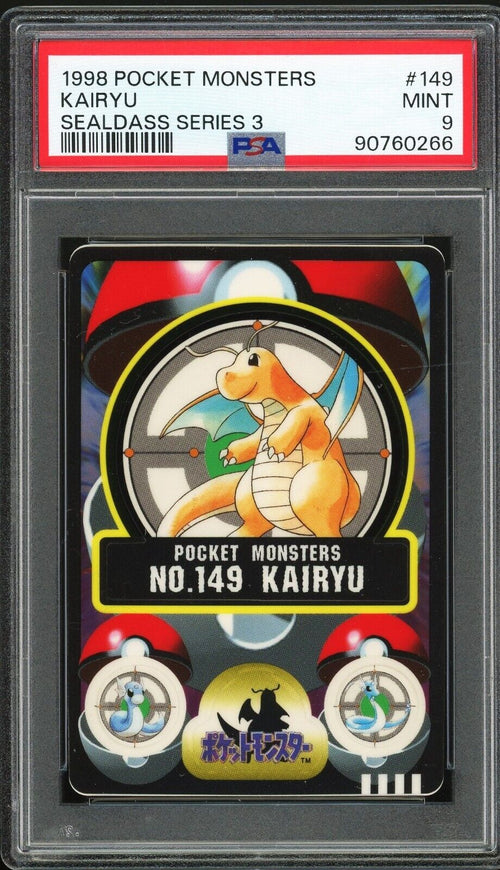 PSA 9 - 1998 POCKET MONSTERS SEALDASS SERIES 3 149 KAIRYU - DRAGONITE