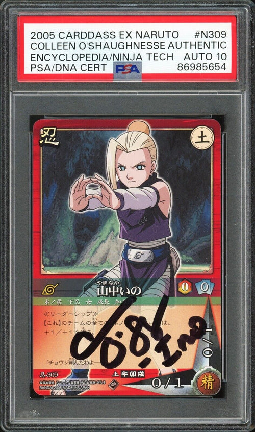 PSA AUTO 10 - 2006 DATA CARDDASS NARUTO - INO YAMANKA - COLLEEN O'SHAUGHNESSY