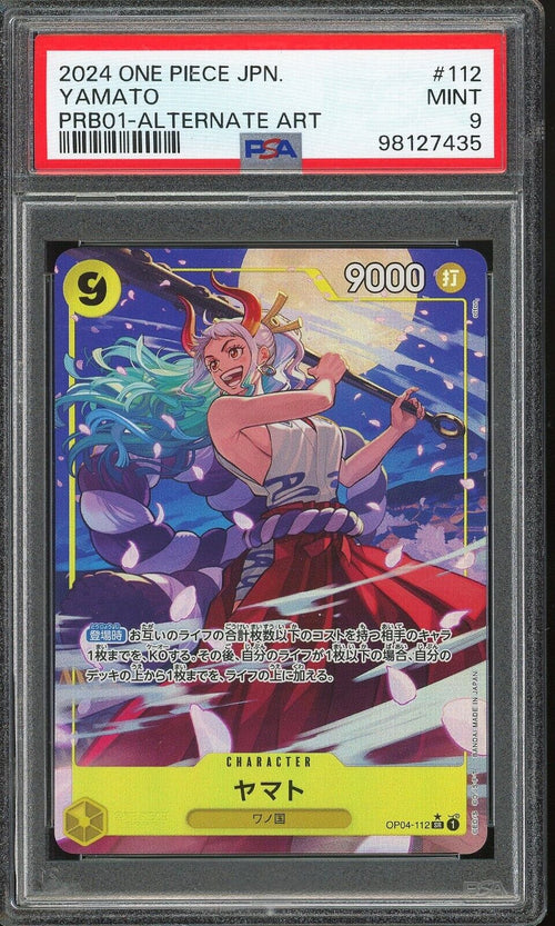 PSA 9 - 2024 ONE PIECE JAPANESE PRB ONE PIECE CARD THE BEST 112 YAMATO ALT ART