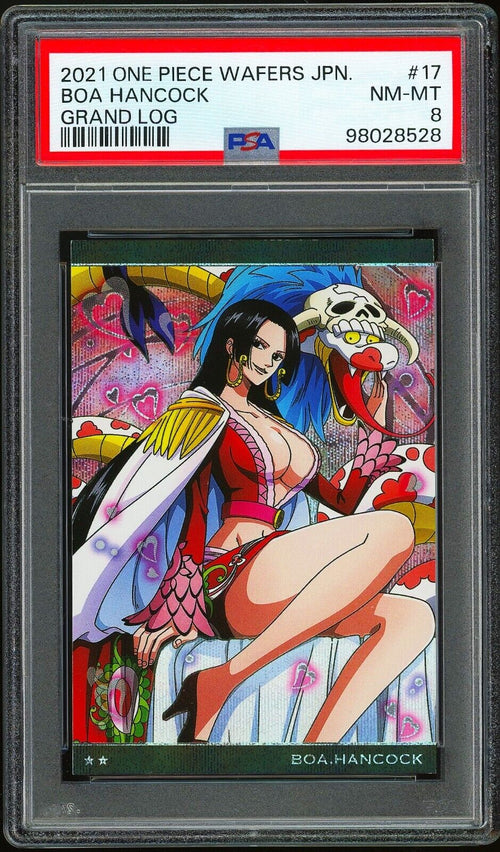 PSA 8 - 2021 ONE PIECE WAFERS JAPANESE GRAND LOG 17 BOA HANCOCK