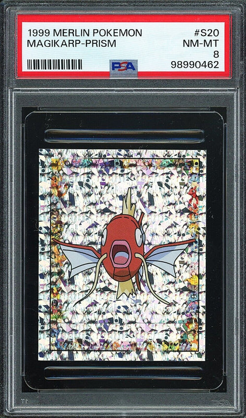 PSA 8 - 1999 MERLIN POKEMON S20 MAGIKARP-PRISM