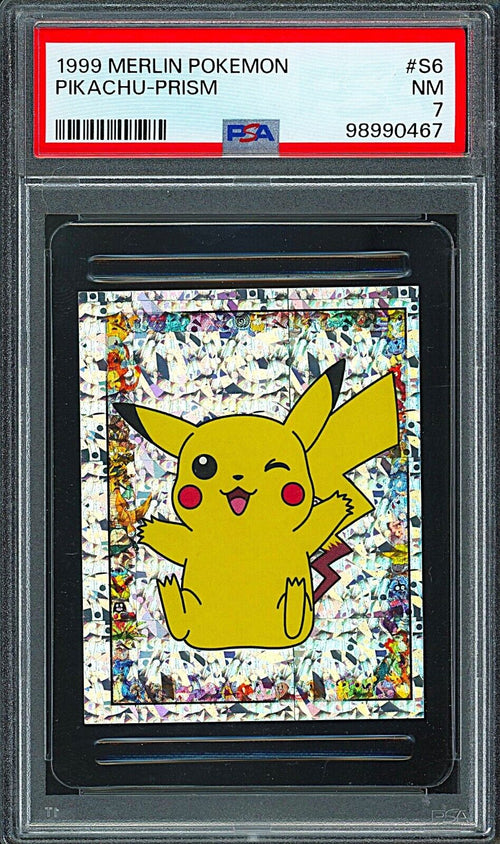 PSA 7 - 1999 MERLIN POKEMON S6 PIKACHU-PRISM