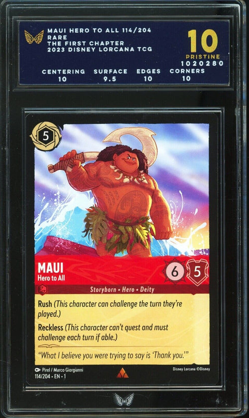 ARK 10 - 2023 The First Chapter Disney Lorcana TCG Maui Hero to All 114 Rare