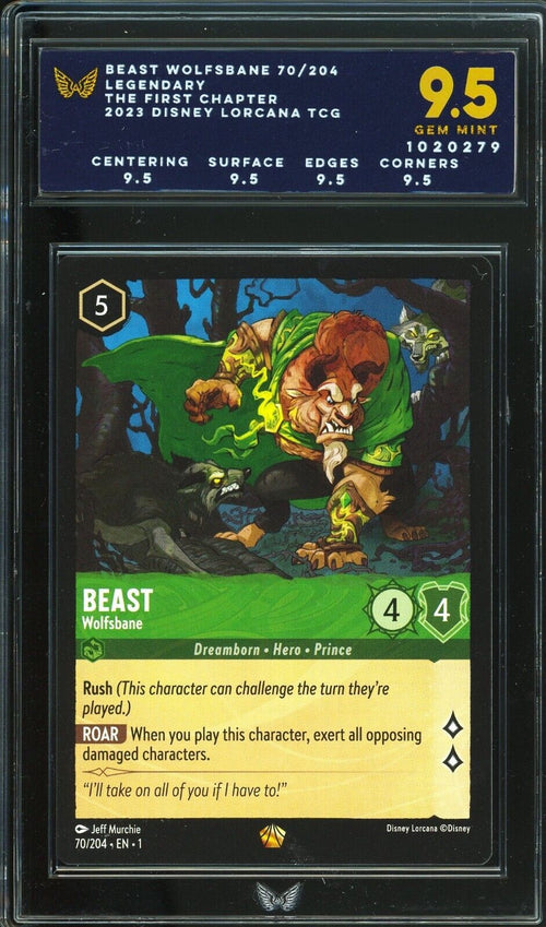 ARK 9.5 - 2023 The First Chapter Disney Lorcana TCG Beast Wolfsbane 70 Legendary