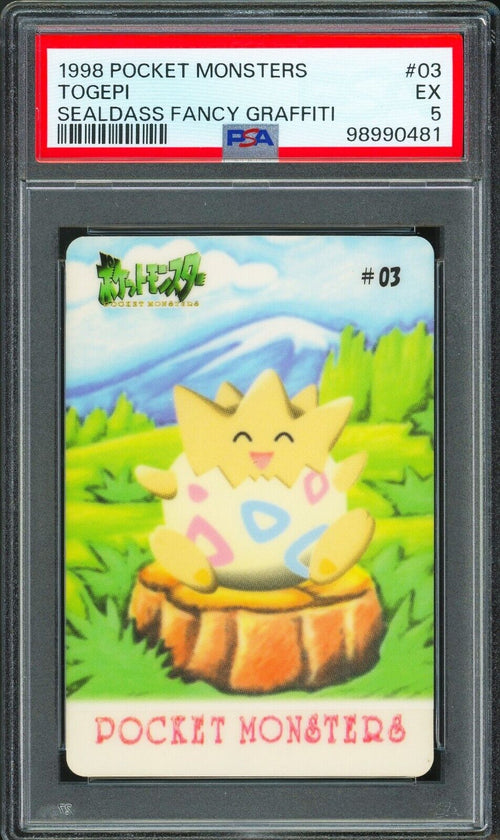 PSA 5 - 1998 POCKET MONSTERS SEALDASS FANCY GRAFFITI 03 TOGEPI