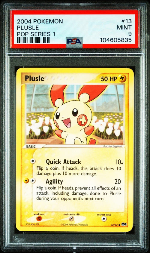 PSA 9 - 2004 POKEMON POP SERIES 1 13 PLUSLE