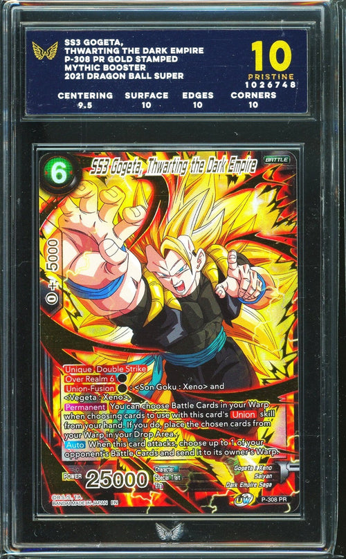 ARK 10 - 2021 Mythic Booster DBS SS3 Gogeta, Thwarting the Dark Empire P-308 PR