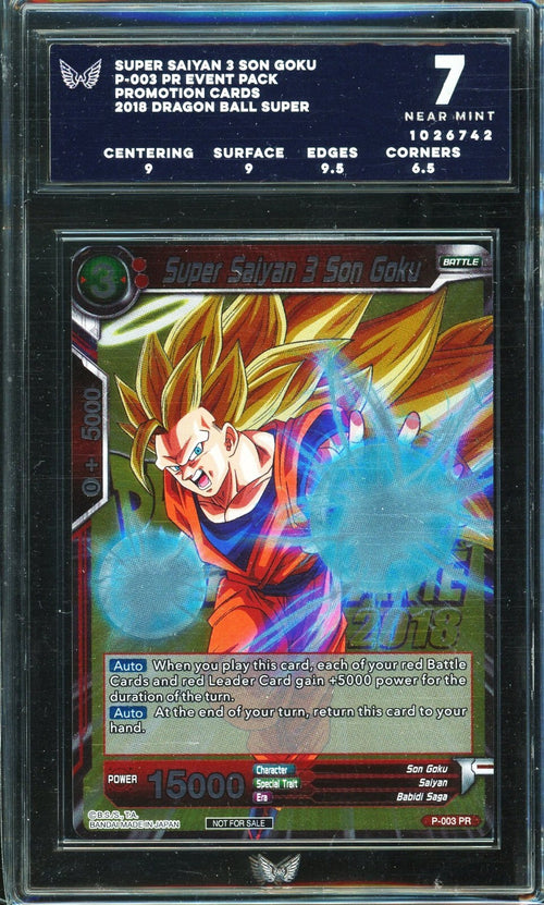 ARK 7 - 2018 Promotion Cards DBS Super Saiyan 3 Son Goku P-003 PR Event Pack