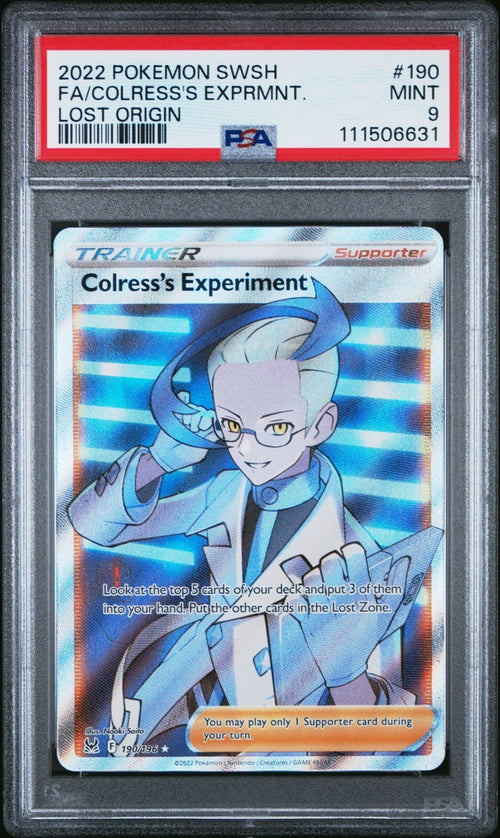 PSA 9 - 2022 POKEMON SWORD & SHIELD LOST ORIGIN 190  COLRESS'S EXPERIMENT