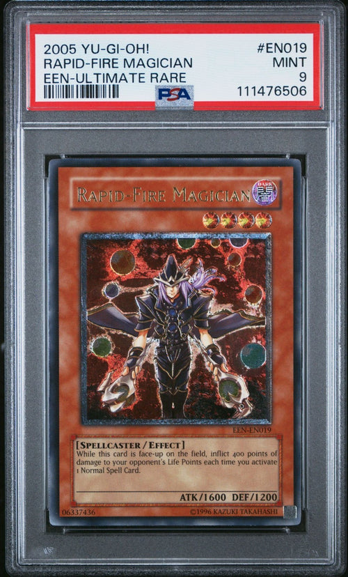 PSA 9 - 2005 YU-GI-OH! EEN-ELEMENTAL ENERGY EN019 RAPID-FIRE MAGICIAN ULTI-RARE