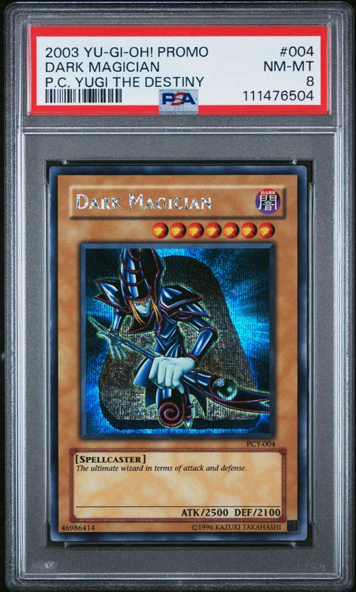 PSA 8 - 2003 YU-GI-OH! PROMO 004 DARK MAGICIAN POWER OF CHAOS YUGI THE DESTINY