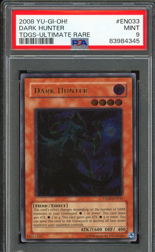 PSA 9 - 2008 YU-GI-OH! THE DUELIST GENESIS - DARK HUNTER - ULTIMATE RARE TDGS-EN