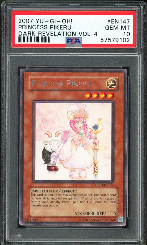 PSA 10 - 2007 YU-GI-OH! PRINCESS PIKERU DR04-EN147 DARK REVELATION VOL 4