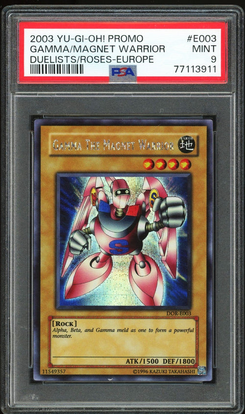 PSA 9 - 2003 YU-GI-OH! GAMMA THE MAGNET WARRIOR PROMO - DUELIST OF THE ROSE EUR